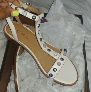 Sadie semi matte calf coach sandals
